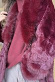 Verbier Premium Faux Fur Coat Burgundy